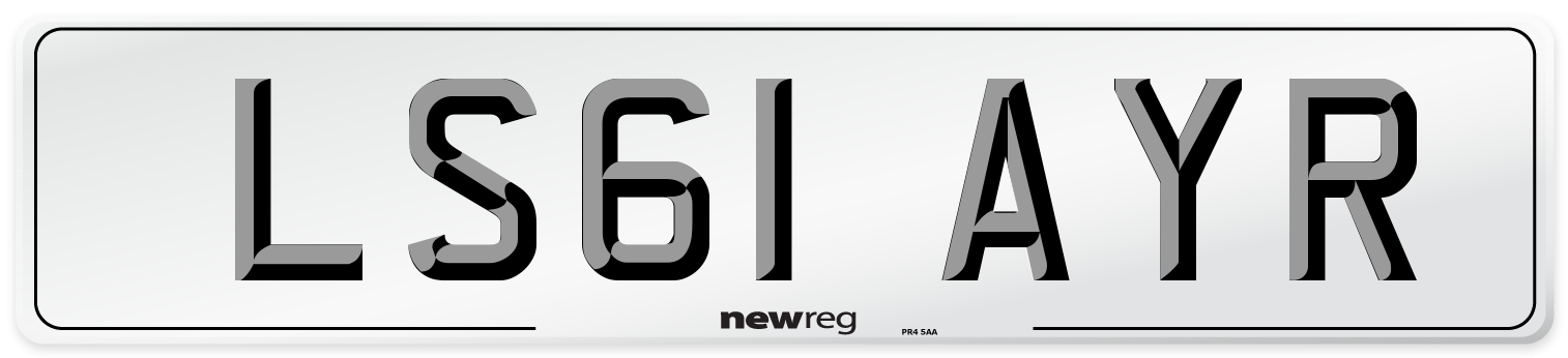 LS61 AYR Number Plate from New Reg